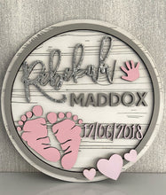 Load image into Gallery viewer, Child's DOB Plaque