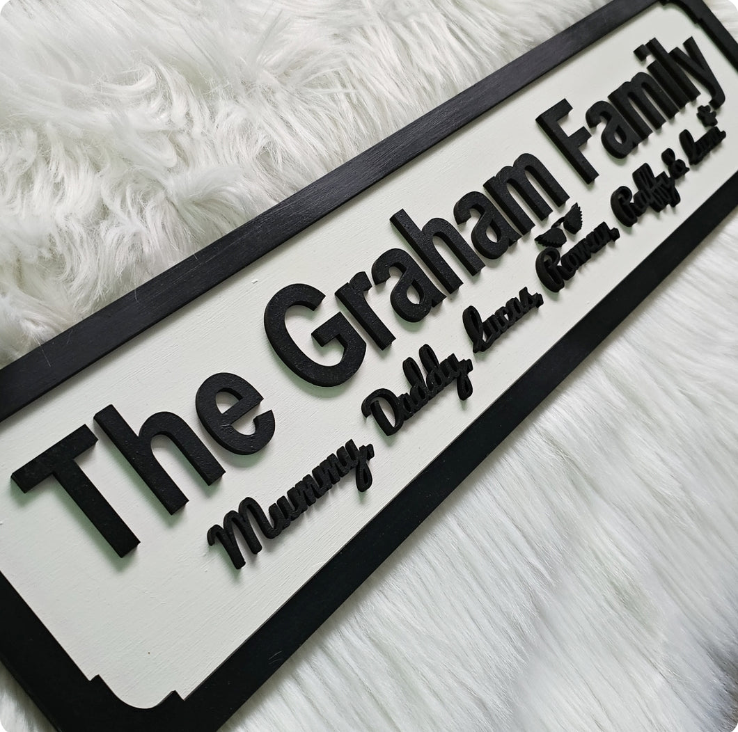 Family Name Road Sign