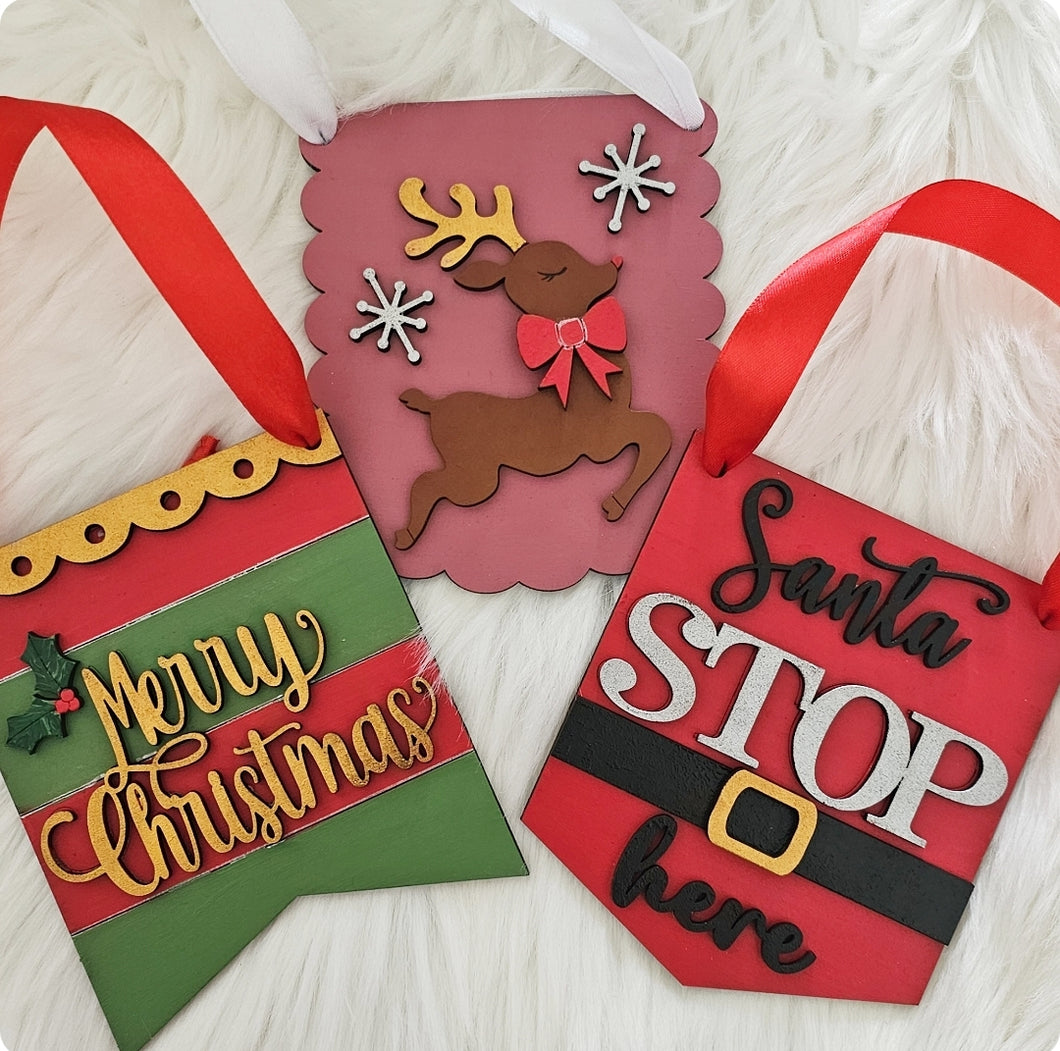 Small Christmas Themed Pendants