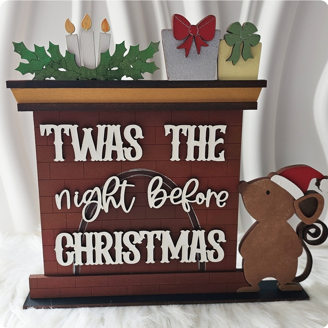 Twas the Night before Christmas Fireplace Decor