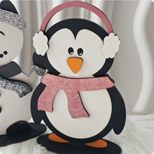 Load image into Gallery viewer, Freestanding Snowman &amp; Penguin
