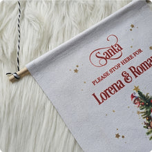 Load image into Gallery viewer, Santa Stop Here Pennant
