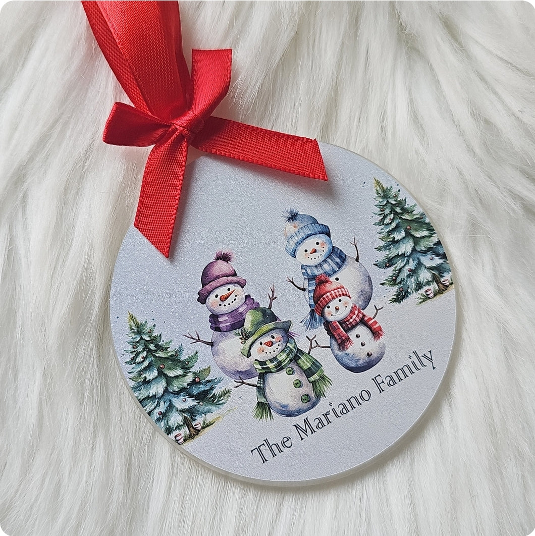 Family Snowmen Bauble