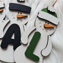 Load image into Gallery viewer, Personalised Snowmen with Initial
