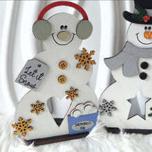 Load image into Gallery viewer, Snowman Tealight Holders
