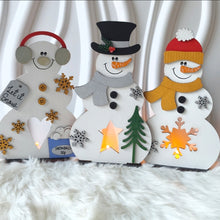 Load image into Gallery viewer, Snowman Tealight Holders
