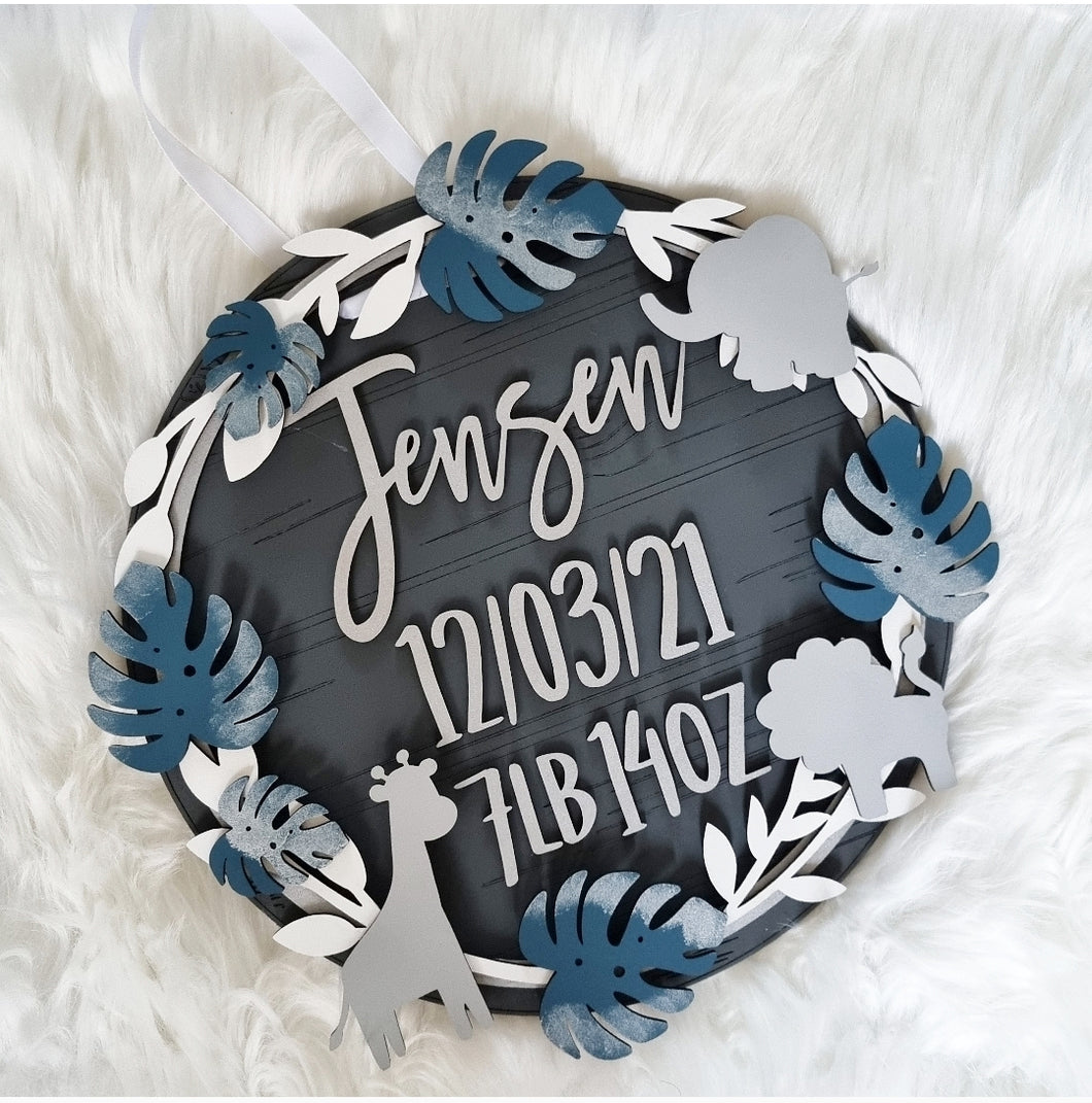 Leaves & Wreath Plaque