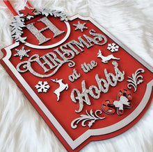 Load image into Gallery viewer, Initial &amp; Surname Christmas Plaque
