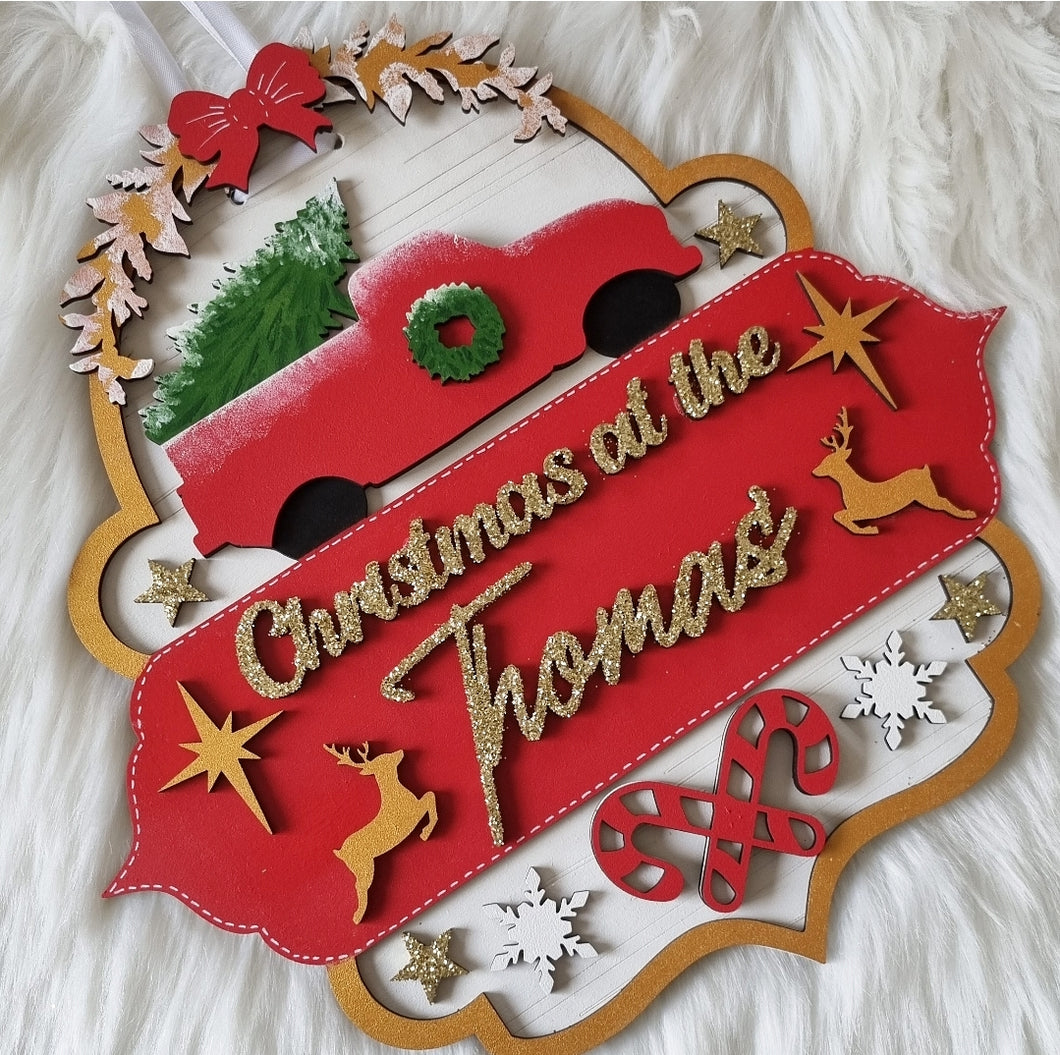 Driving Home For Christmas Plaque